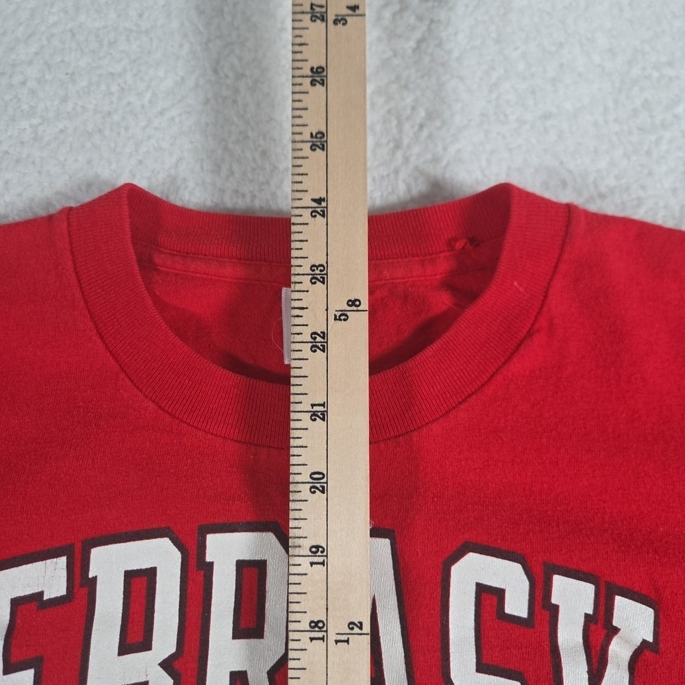 VINTAGE Nebraska‎ Cornhuskers T Shirt Medium Crewneck Single-Stitch 7 Logo Tag - Picture 6 of 9